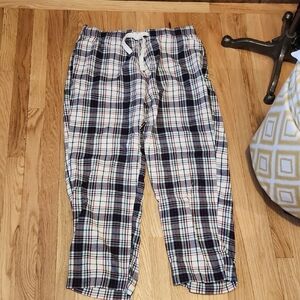 Abercrombie & Fitch Red and Black And White Plaid Sleep Pants Size XL Cotton